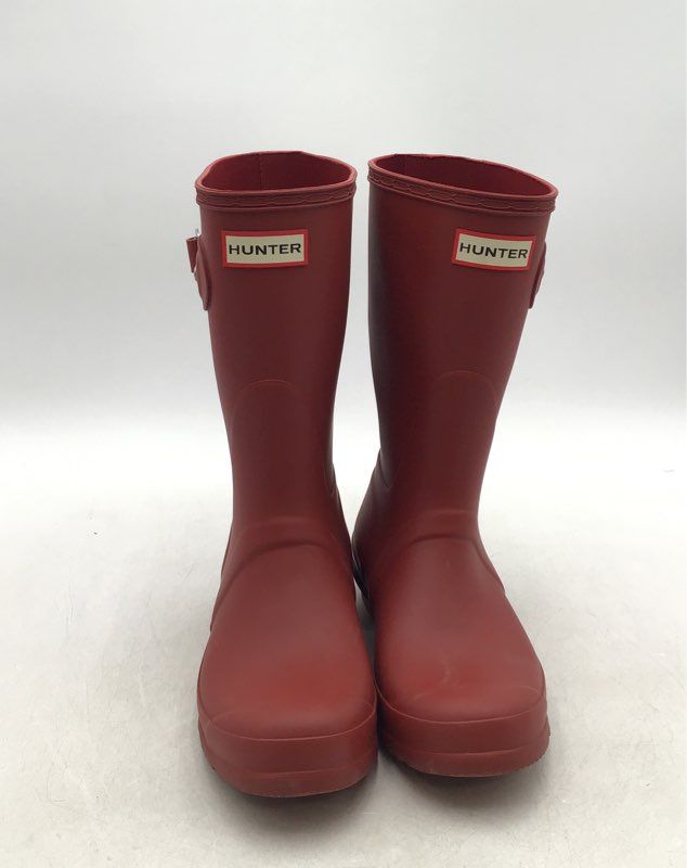 Hunter Women&#39;s Red Mid-Calf Pull On Rain Boots - Size 8