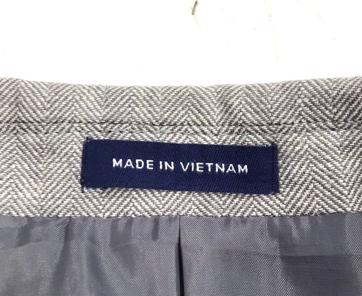 NWT Stafford Men's Gray Herringbone Suit Blazer - 42 Sh