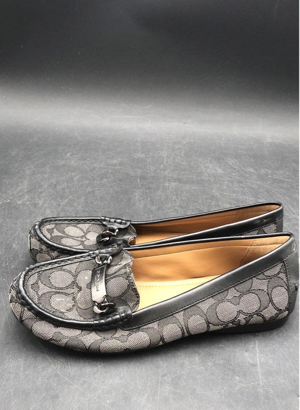 Coach Women's Olive Brown Signature Casual Loafer Shoes - Size 9B