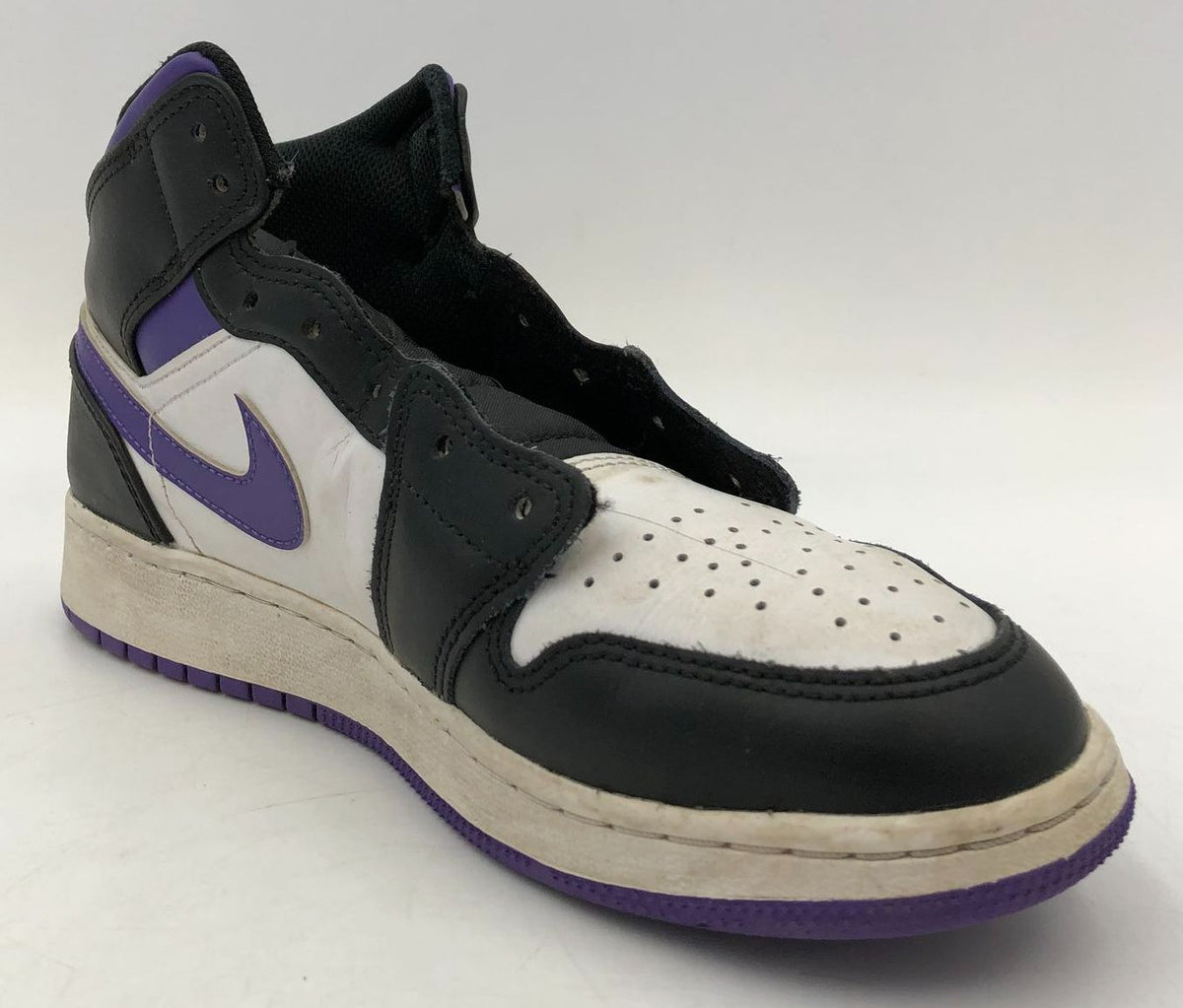 Nike Air Jordan 1 Mid GS Dark Iris Basketball Shoes Size 6Y COA