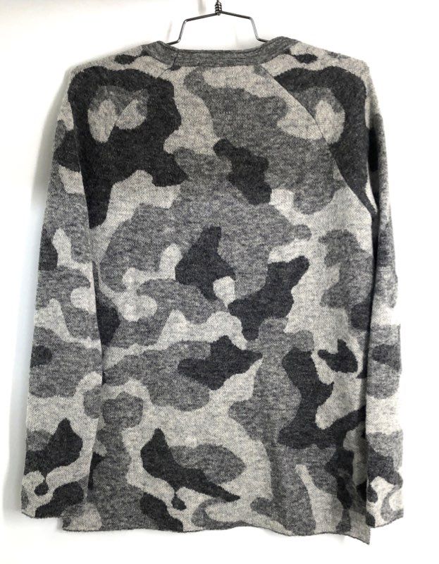 Athleta Women's Gray Camo Alpaca Merino Wool Blend Sweater Pullover Sz XS