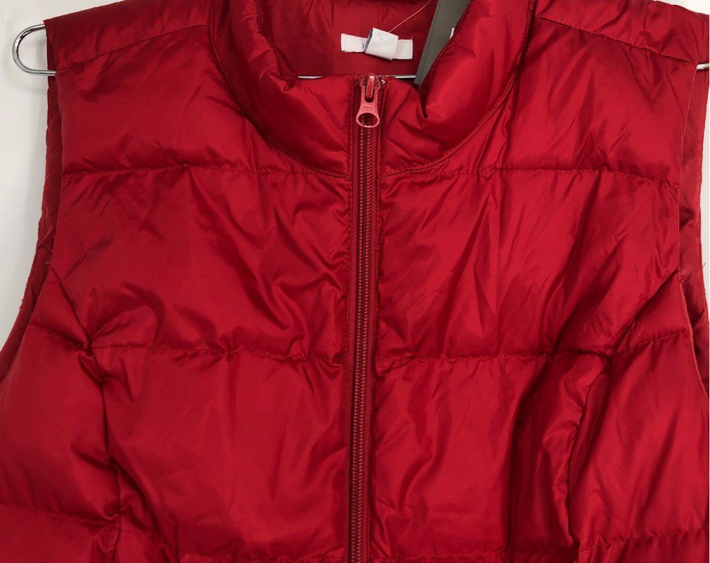 NWT J. Jill Down Women&#39;s True Red Puffer Vest - Size L