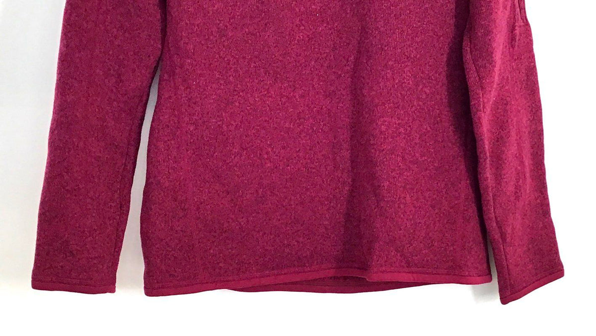 Patagonia Women's Better Sweater 1/4 Zip Pullover Magenta Knit Fleece Sz L
