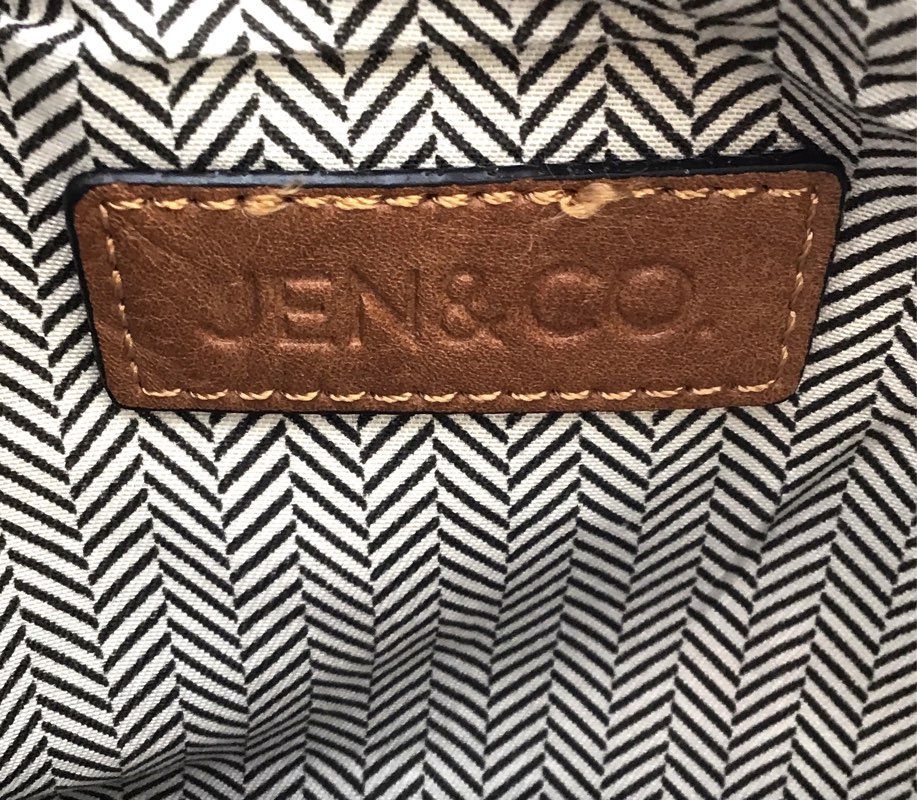 Jen & Co Brown Beige Plaid Buffalo Check Crossbody Wallet Bag Gold Hardware