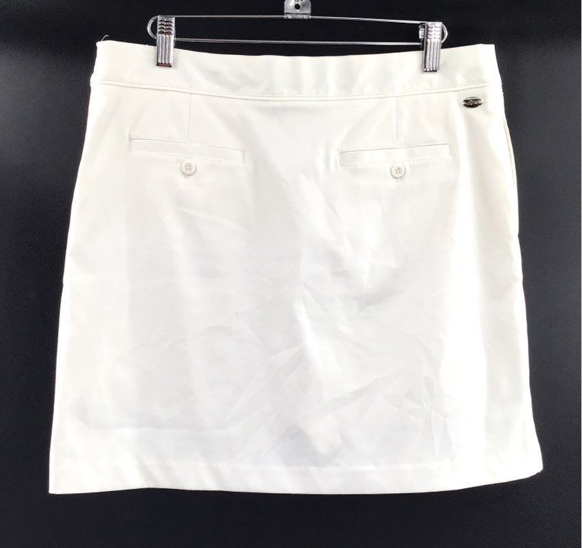 Greg Norman Women's White Perfect Fit Performance Stretch Golf Skort Sz 6