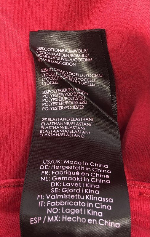 Liverpool Women's Red High-Rise Ankle Skinny Jeans NWT Size 10/30