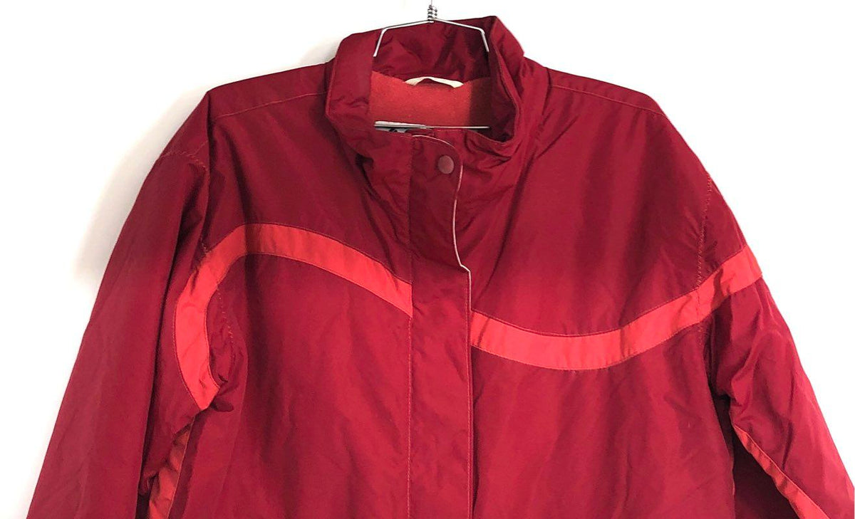 Vintage Y2K Columbia Women's Red Fleece Lined Full Zip Jacket Sz XL
