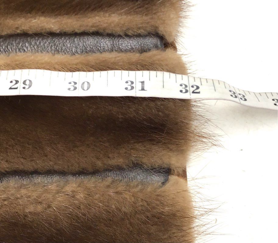 Field's Women's Brown Belted Fur Overcoat