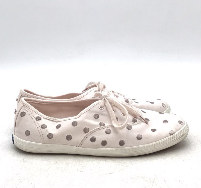 Keds Women&#39;s Champion WF59118 Pink Polka Dot Lace-Up Casual Shoes - Size 8.5