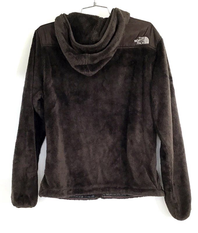 The North Face Women's Brown Osito High Pile Shag Full Zip Fleece Hoodie Size L