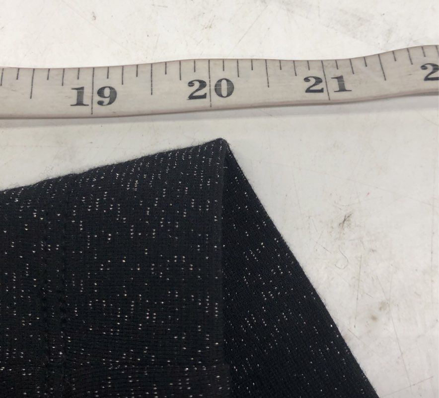 LOFT Women's Black Silver Shimmer Sparkle Knit Pull On Petite Pants Sz XLP