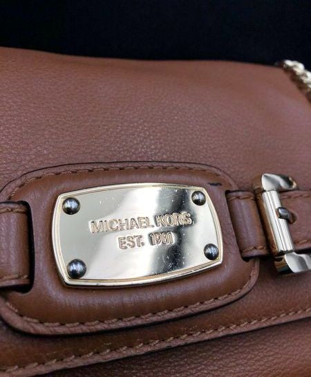 Michael Kors Brown Leather 'Jet Set' Crossbody Bag (+COA)
