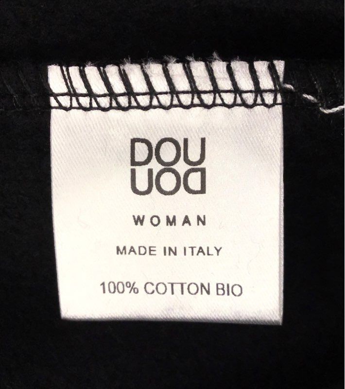 NWT Douuod Women's Black Cotton Tunic Top - Size L