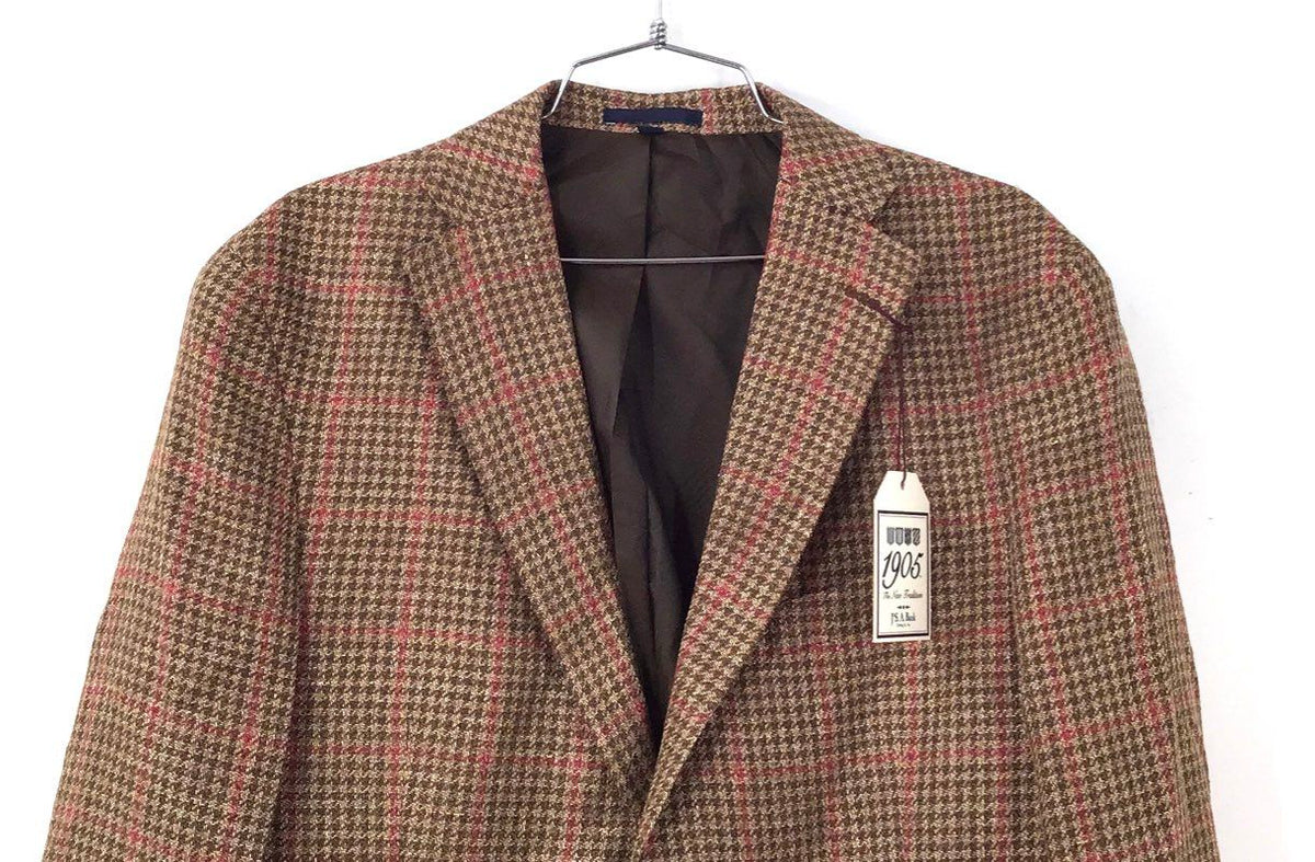 NWT Jos. A. Bank Men's Brown Houndstooth Sport Coat - Size 42