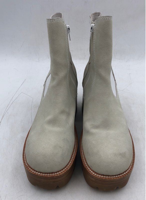 Jeffrey Campbell Women&#39;s Cream White Chelsea Boots - Size 10M