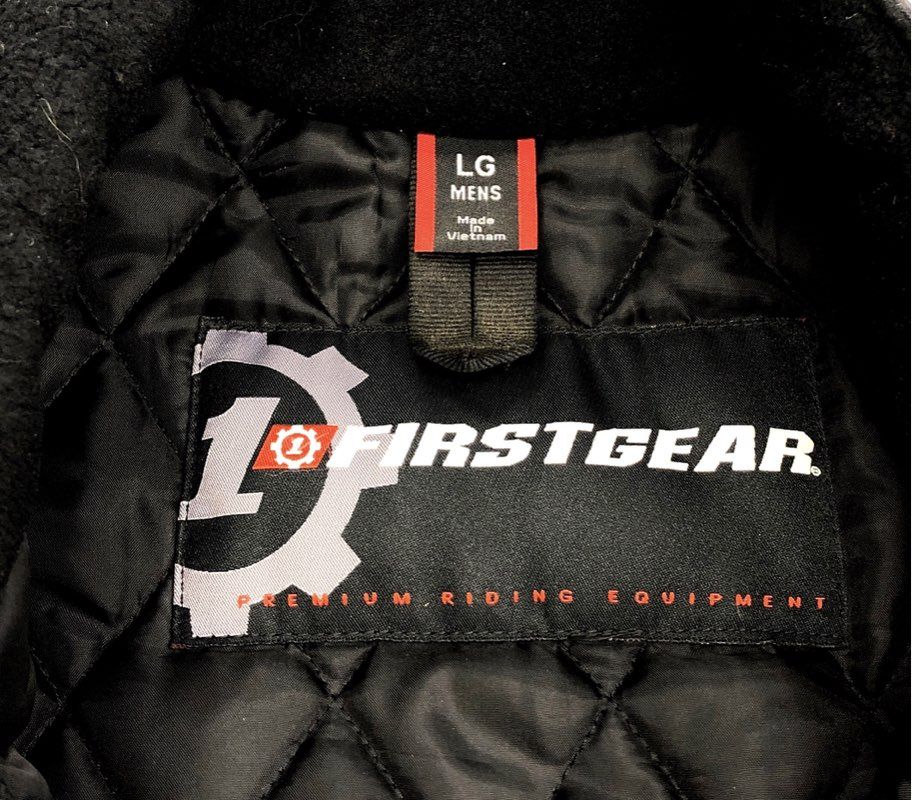 Firstgear Men's 1-Pc Motorcycle Suit Black Olive Hypertex Insulated Sz L