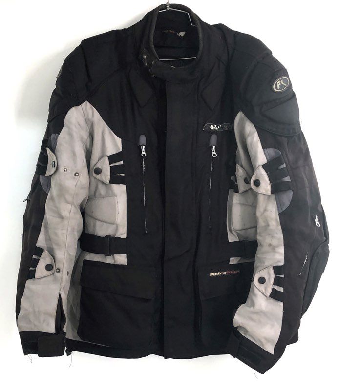 Fieldsheer Men's Black Gray Hydro Tour Motorcycle Riding Jacket Size XL