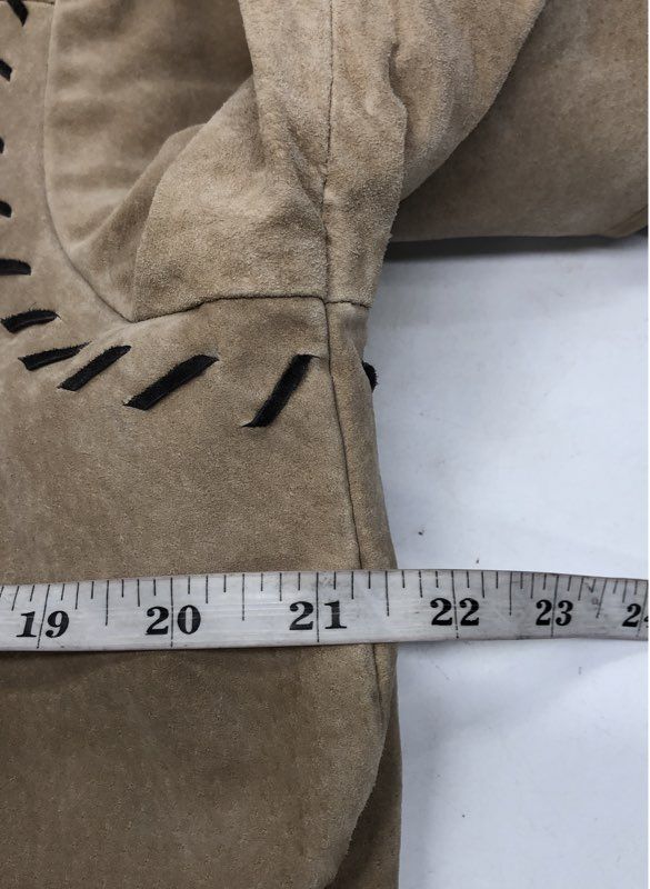 Quacker Factory Women's Vintage Y2K Leather Safari Embroidered Jacket Sz M