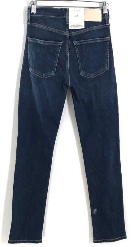 Citizens of Humanity Women's Isola High Rise Straight Dark Blue Jeans Sz 24