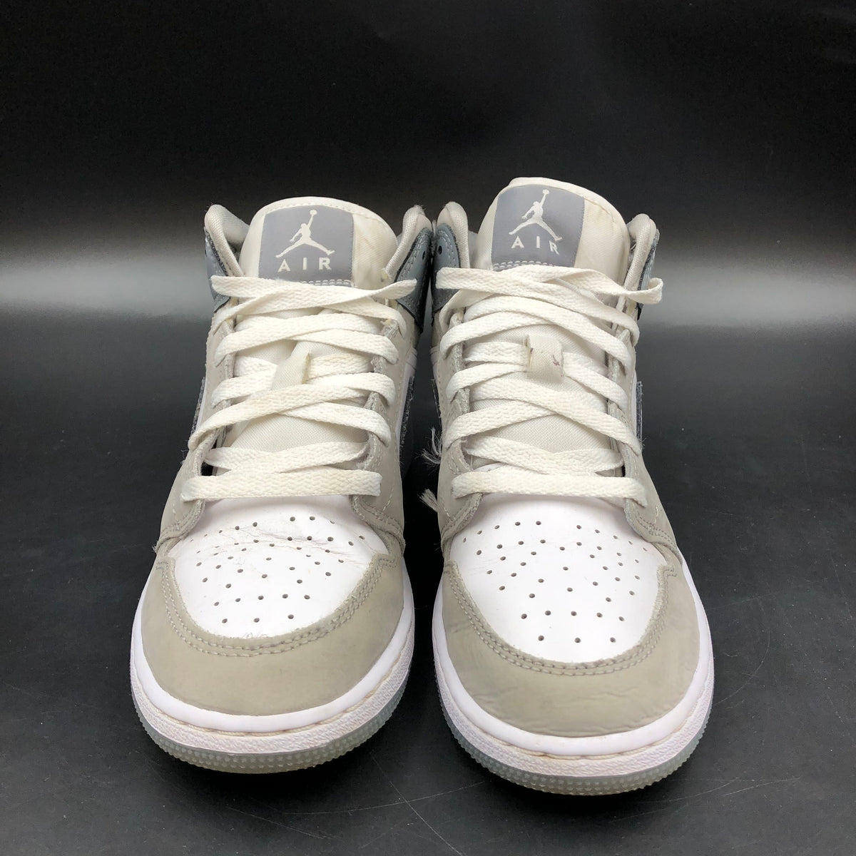 Nike Air Jordan 1 Boy's Medium Cool Grey Sneakers Size 5Y COA
