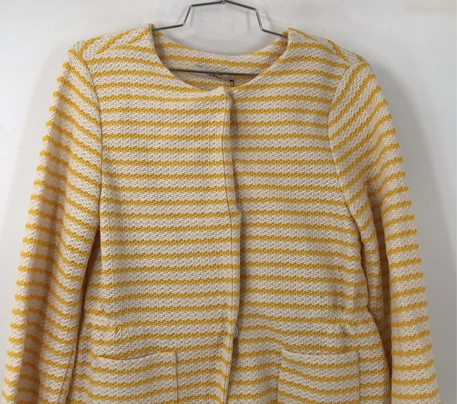NWT Odeeh Women's Yellow Striped Jacket - Size 40