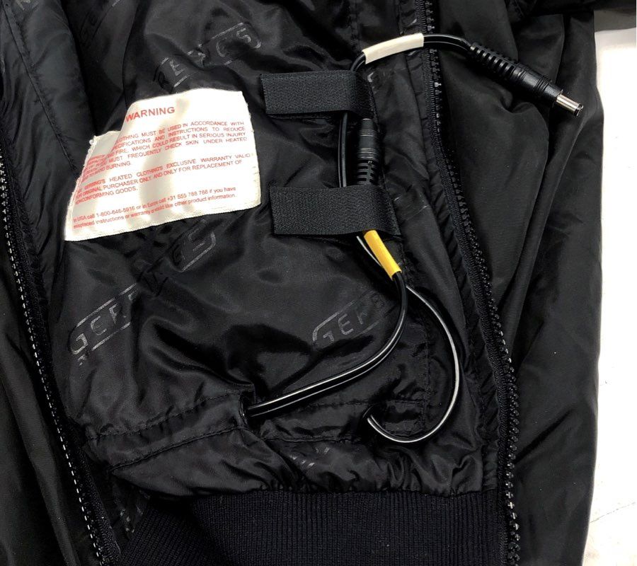 Gerbing Men's Black Heated Motorcycle Jacket Liner Full Zip Bomber Sz 48