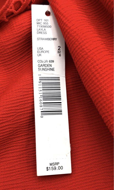 Antonio Melani Women's Strawberry Layla Sheath Dress Lattice Neckline NWT Sz 2