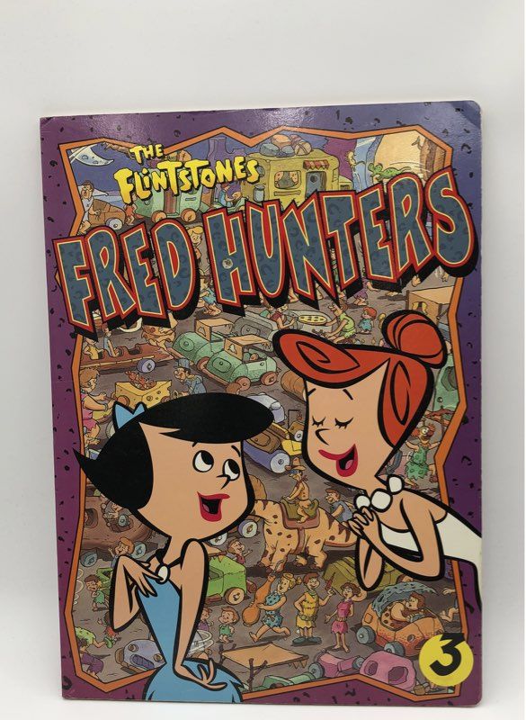 The Flintstones Fred Hunters Look and Find 3 Book Set Carrying Case Vintage