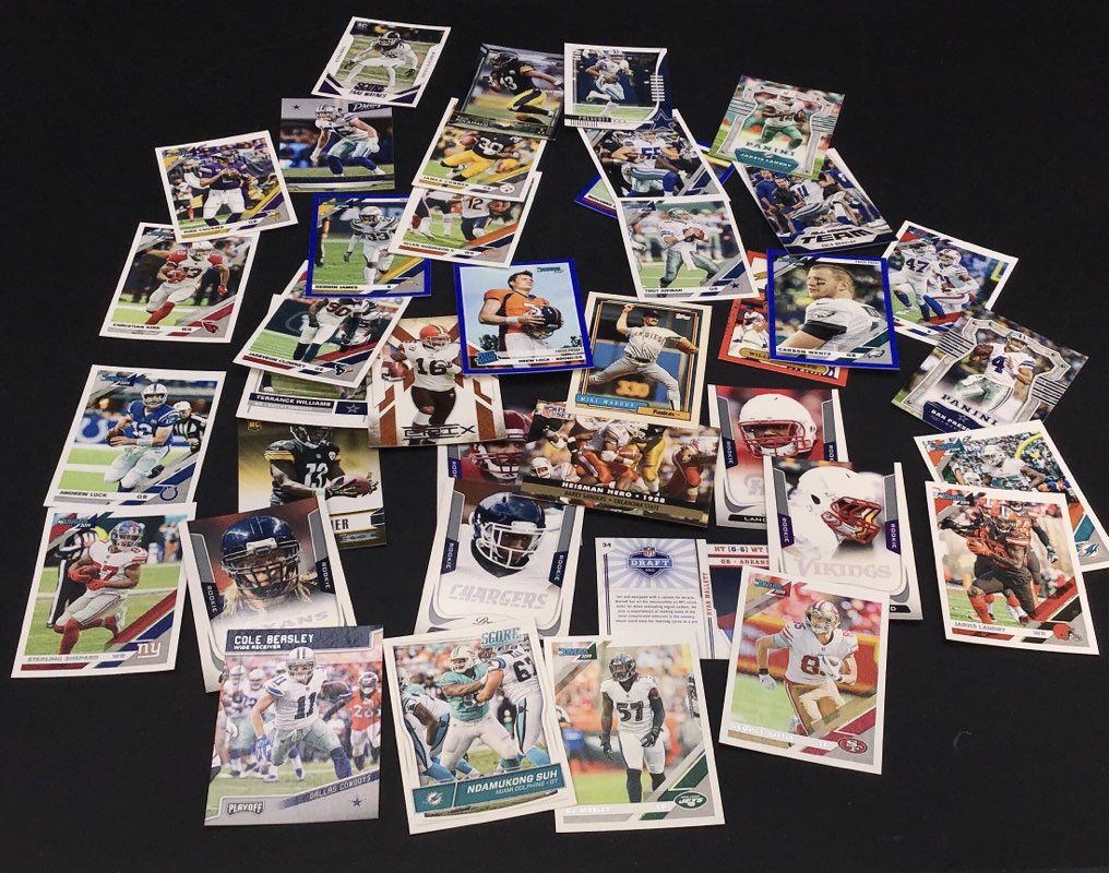 16.9 Lbs. Lot Of Collectible Sports Trading Cards. Medium Box, Unsorted