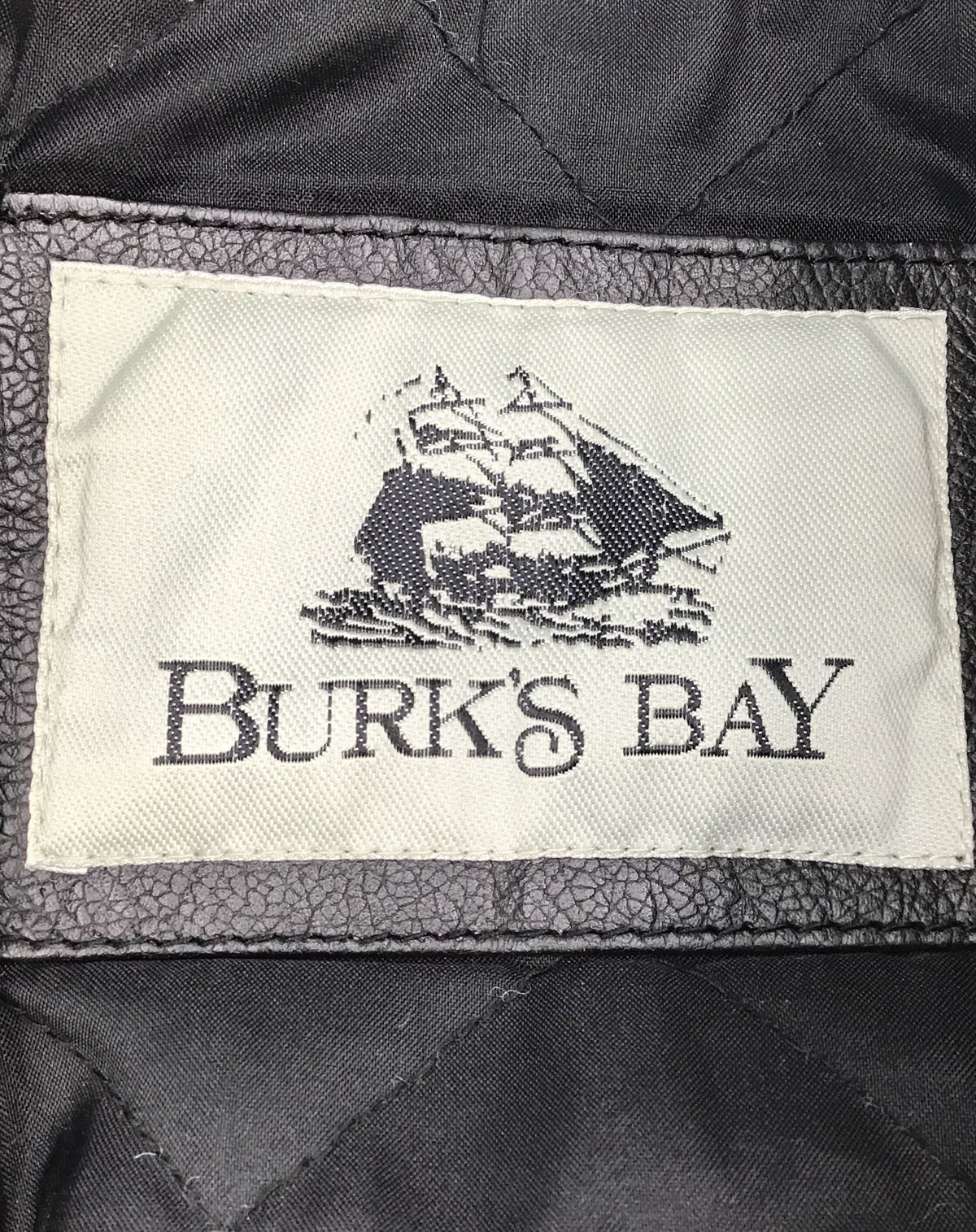 Burk&#39;s Bay Men&#39;s Black Collared Varsity Jacket - Size Measured