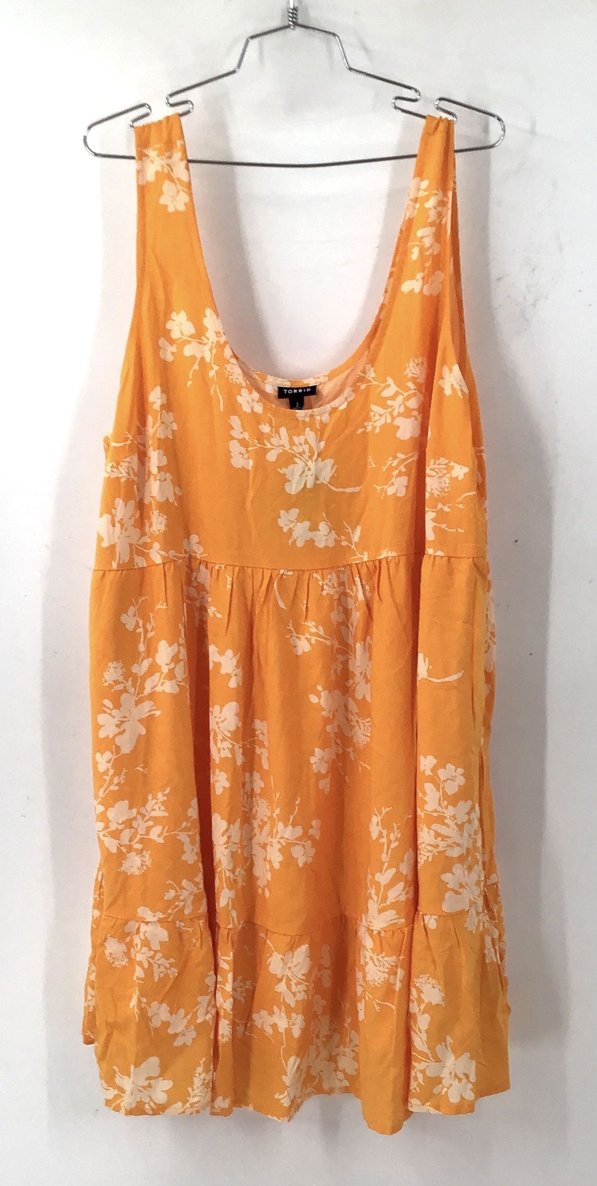 NWT Torrid Women's Orange Floral Tropical Tank Dress - Size 2X