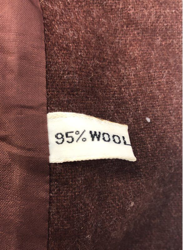 Vintage 80s Normandee Women's Brown Wool Blend Two Button Blazer Jacket Sz 9