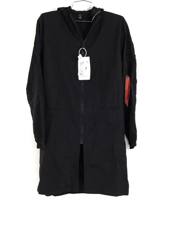 NWT Portia &amp; Scarlett Women&#39;s Black Hooded Full Zip Japanese Jacket - Size XL