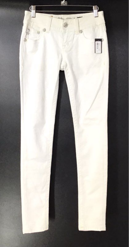 NWT Miss Me Women's White Denim Signature Skinny Jeans - Size 25