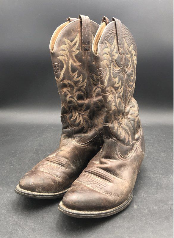 Ariat Men's Heritage Roper Brown Leather Western Boot - Size 9.5 D