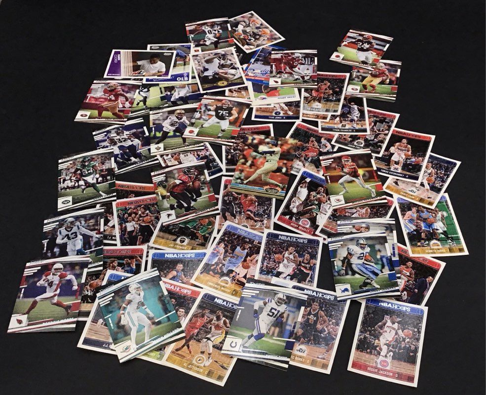 16.9 Lbs. Lot Of Collectible Sports Trading Cards. Medium Box, Unsorted