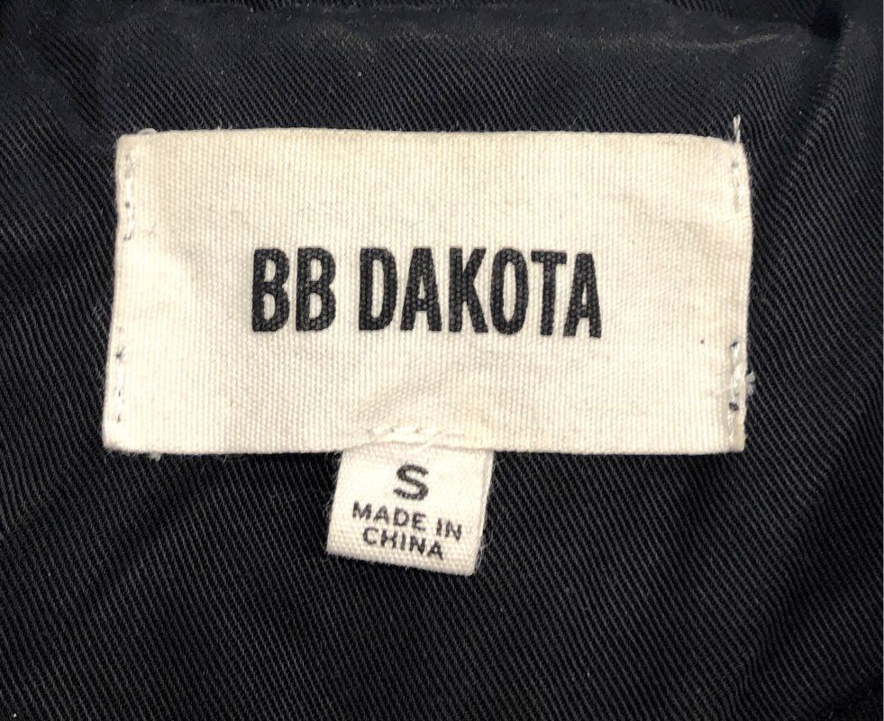 BB Dakota Women's Black Tencel Drape Front Sleeveless Layered Vest Sz S