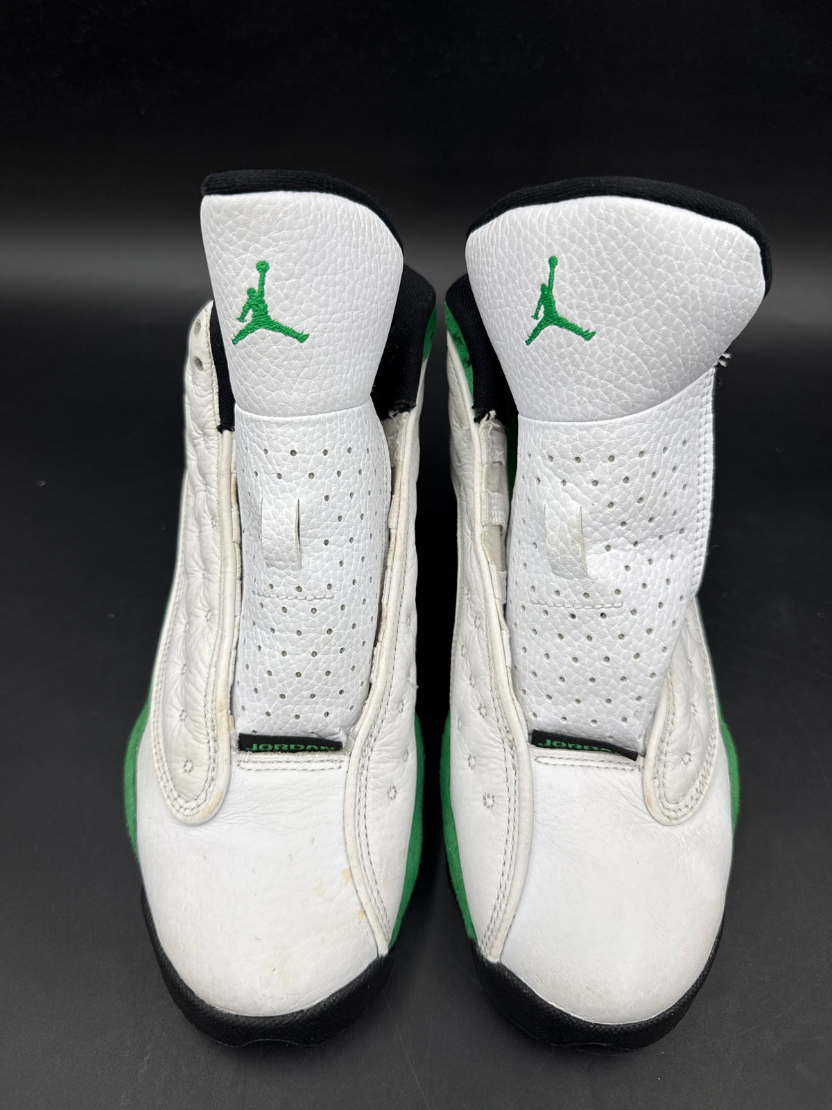 Nike Air Jordan 13 Retro Lucky Green White Black Size 5Y COA