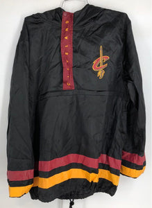 NBA Men's Black Cleveland Cavaliers Basketball Windbreaker Jacket - Size S