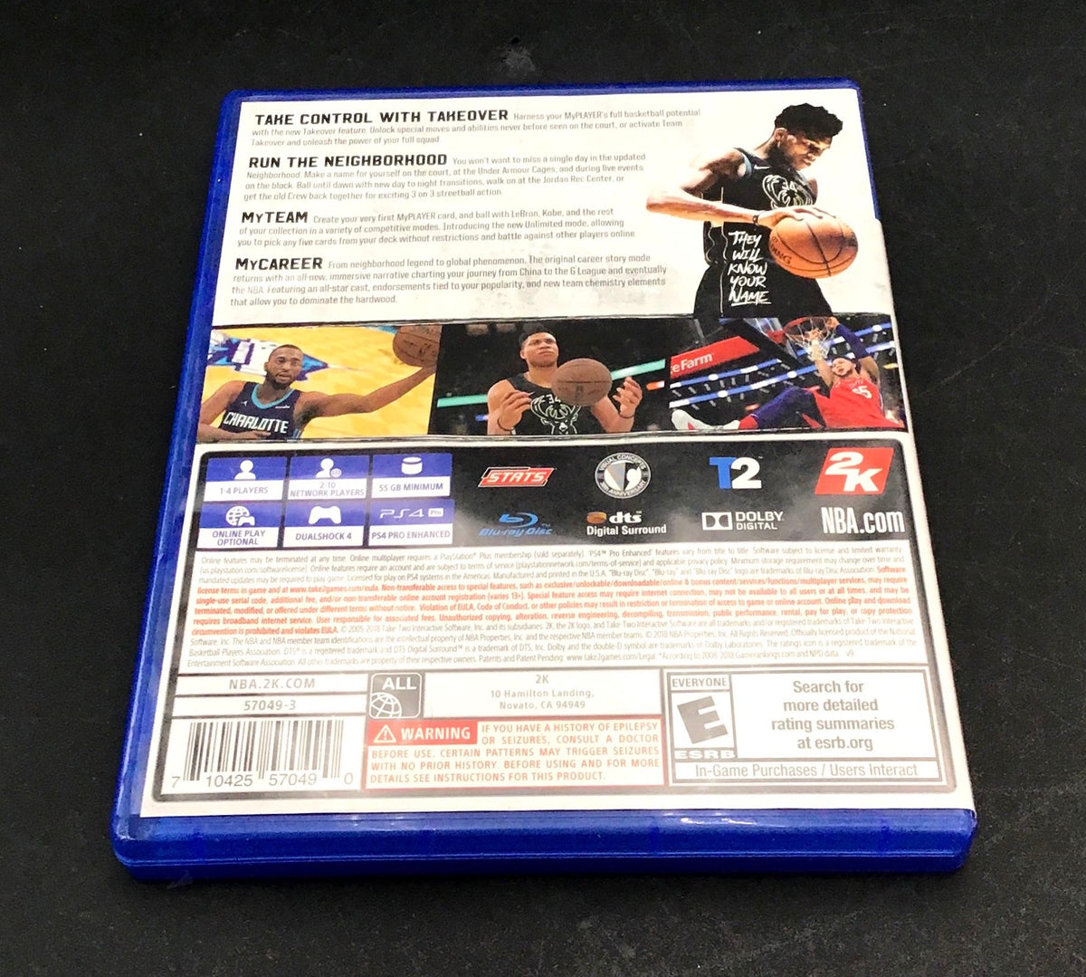 Sony Playstation 4 PS4 NBA 2K19 Video Game