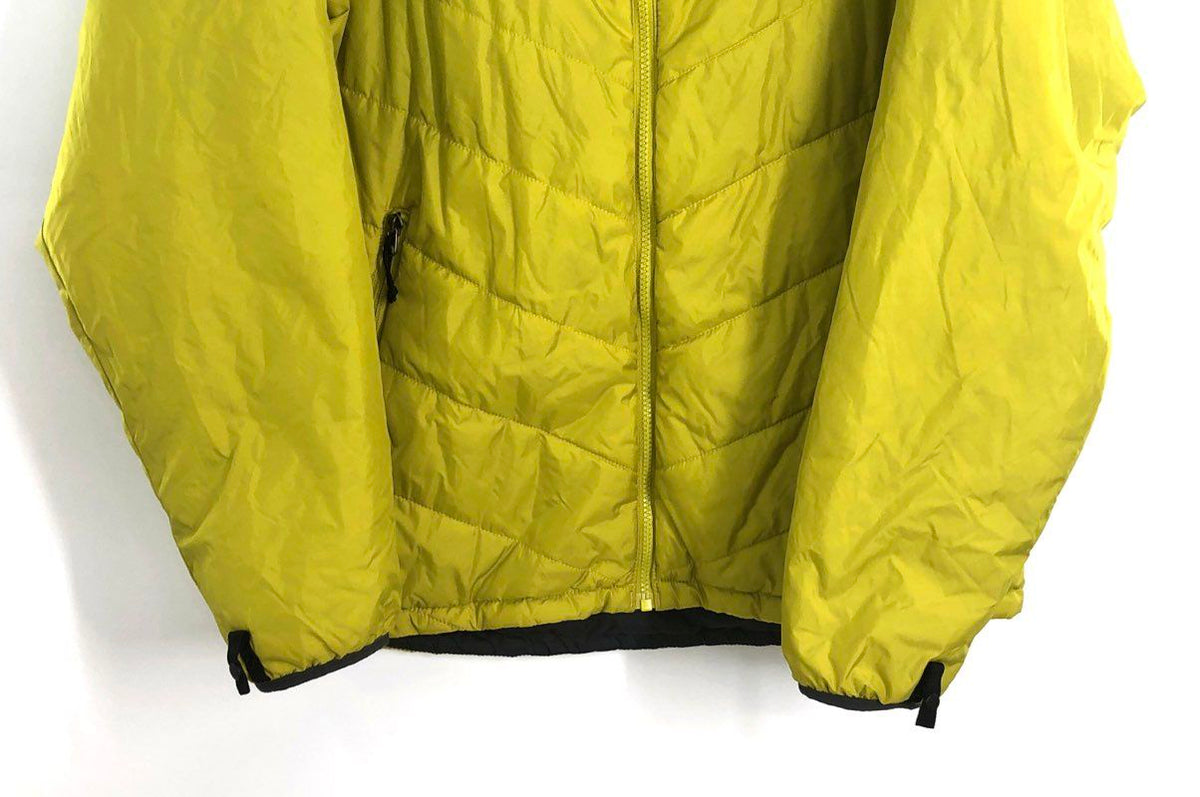 The North Face Men's Yellow Full Zip Quilted Insulated Puffer Jacket Sz L