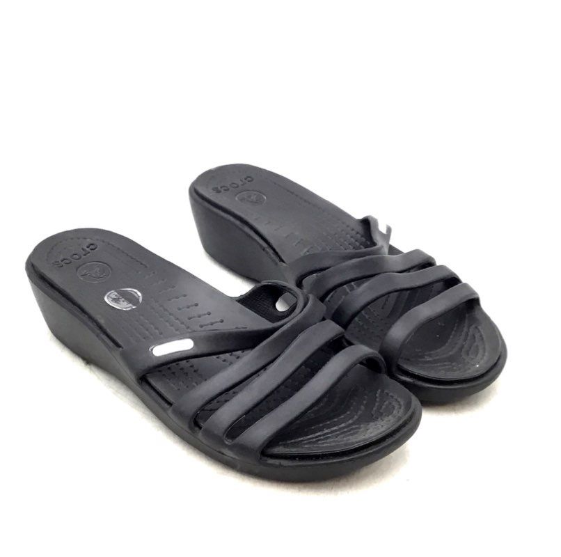 Crocs Women&#39;s Black Casual Slip-On Slide Sandal - Size 7