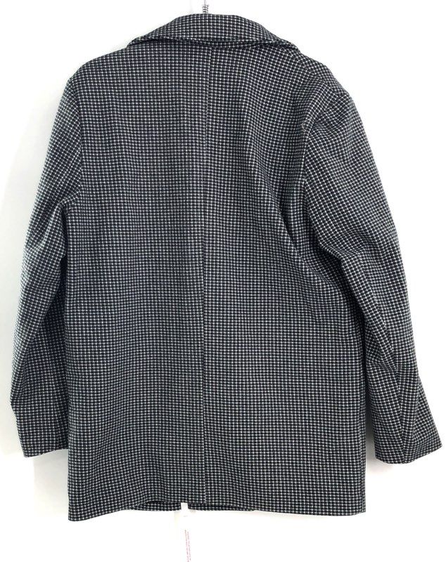 Missguided Women's Oversized Boyfriend Blazer Black Check Double Breasted 0 NWT