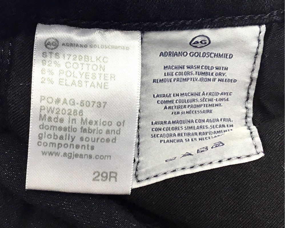 AG Adriano Goldschmied Women's Mila High-Rise Super Skinny Black Jeans Sz 29R