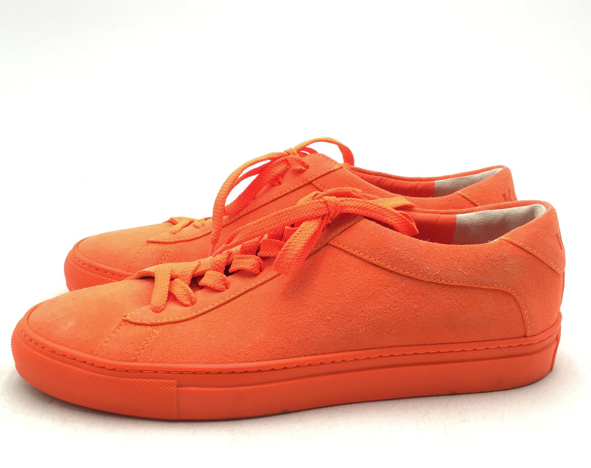 Koio Men&#39;s Orange Leather Low-Top Lace-Up Casual Shoes - Size EUR 40