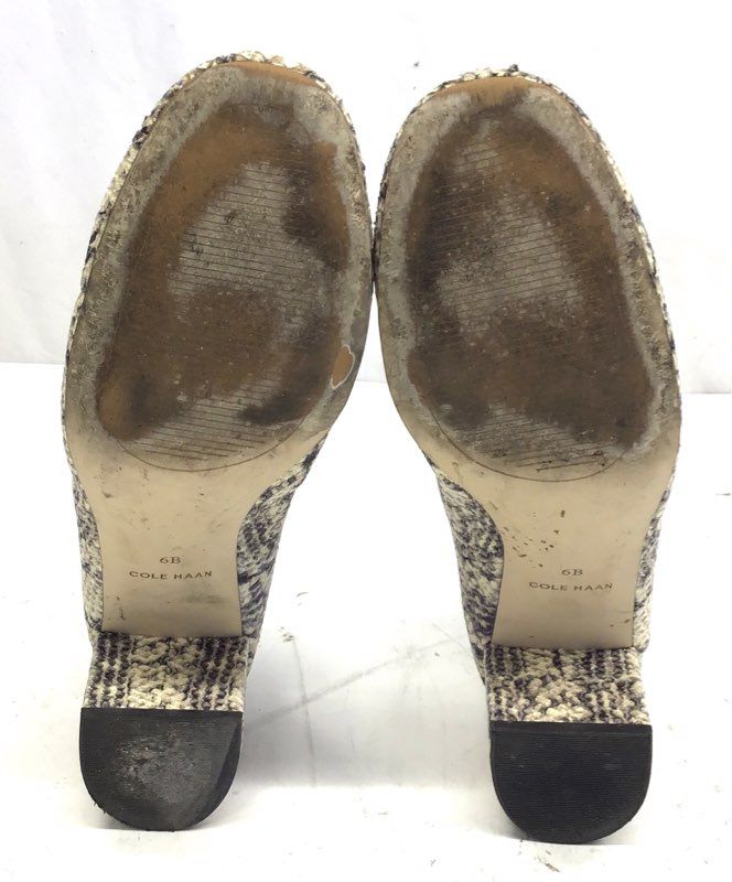 Cole Haan Snake Print Ankle Chelsea Boots Block Heel Size 6B