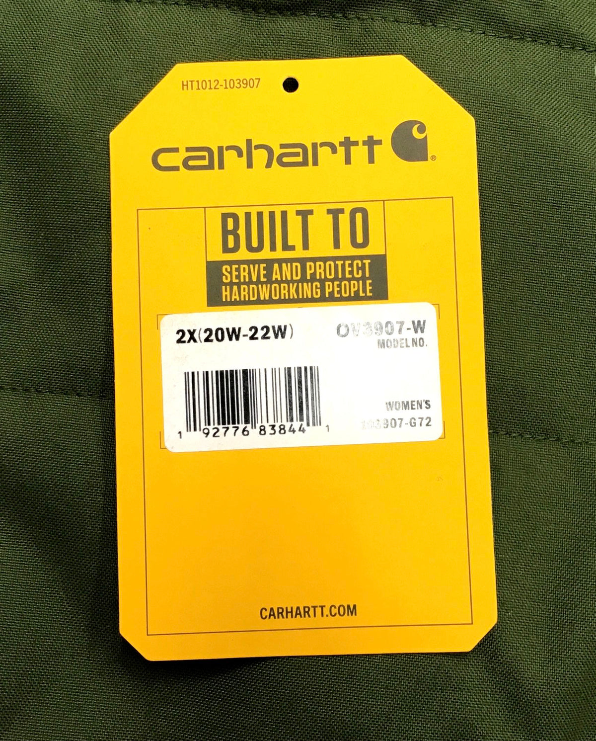 NWT Carhartt Women&#39;s Green Vest - Size 2X