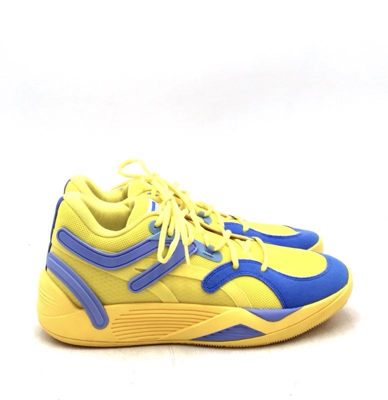 Puma Men&#39;s TRC Yellow Blaze Court Low Vibrant Running Athletic Shoes - Size 10