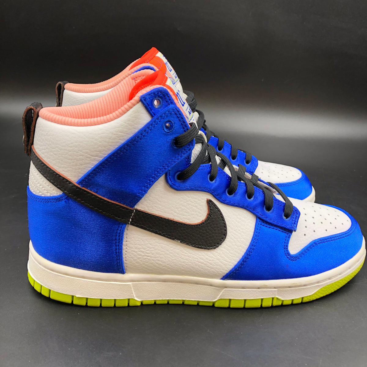 Nike Dunk High Blue Satin Women's Sneakers COA Size 8.5