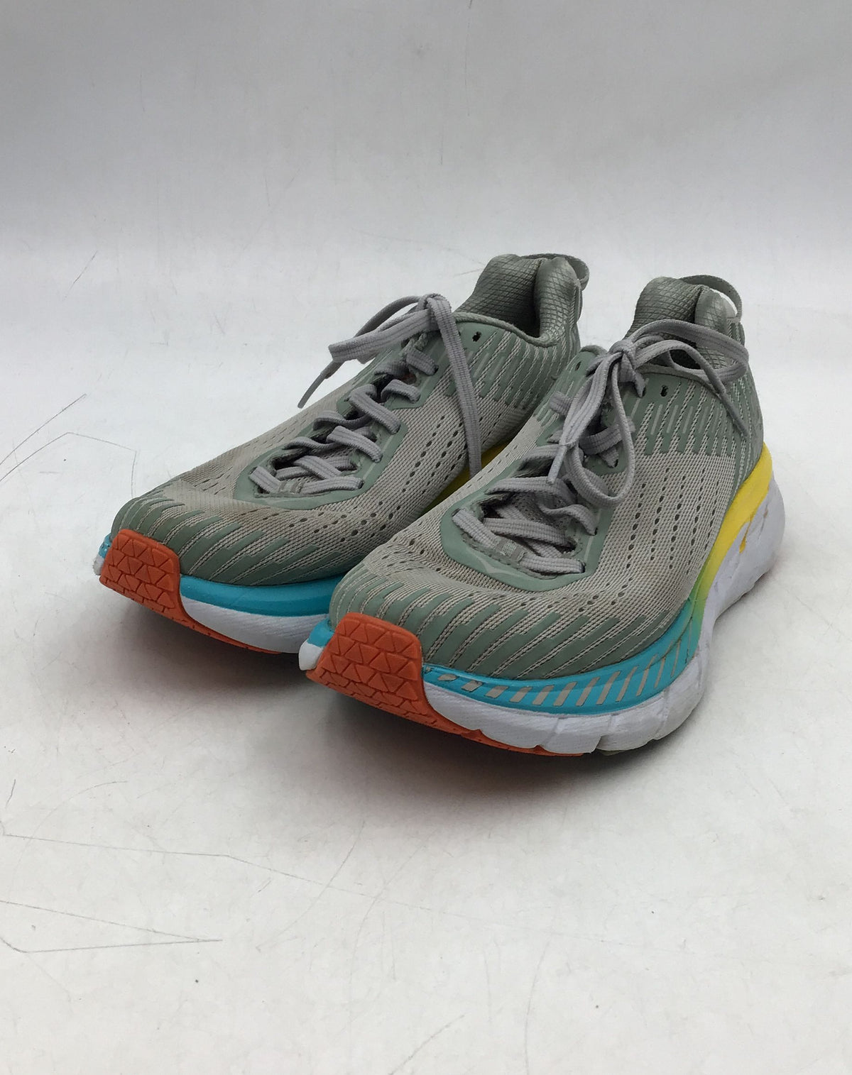 Hoka One One Women&#39;s Clifton 5 1093756 VBWI Gray Athletic Shoes - Size 8